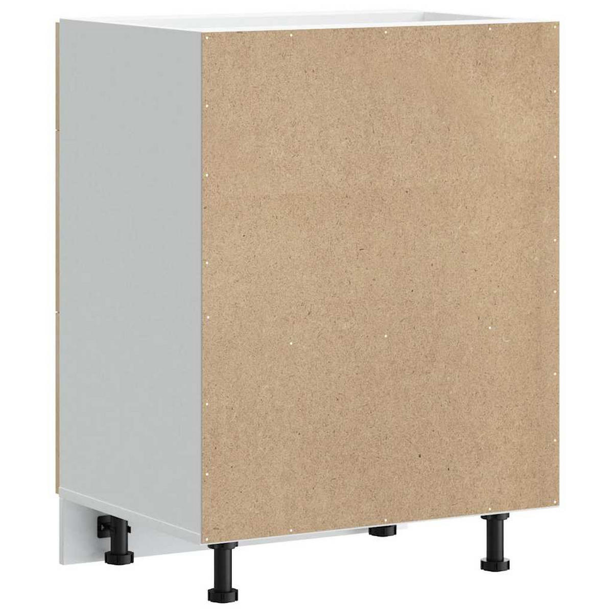 KÜCHENUNTERSCHRANK Porto Sonoma-Eiche Holzwerkstoff - Hellbraun, Holzwerkstoff (46/81.5/60cm) - vidaXL