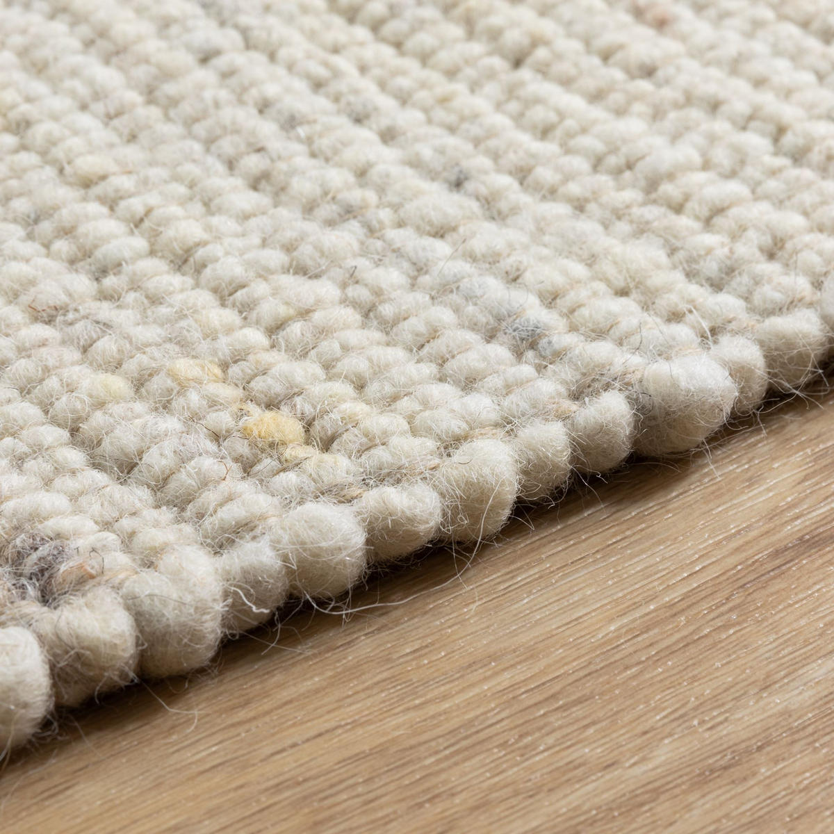 HANDWEBTEPPICH 200/200 cm Landshut exklusiv - Creme, Naturmaterialien (200/240cm) - Steffensmeier