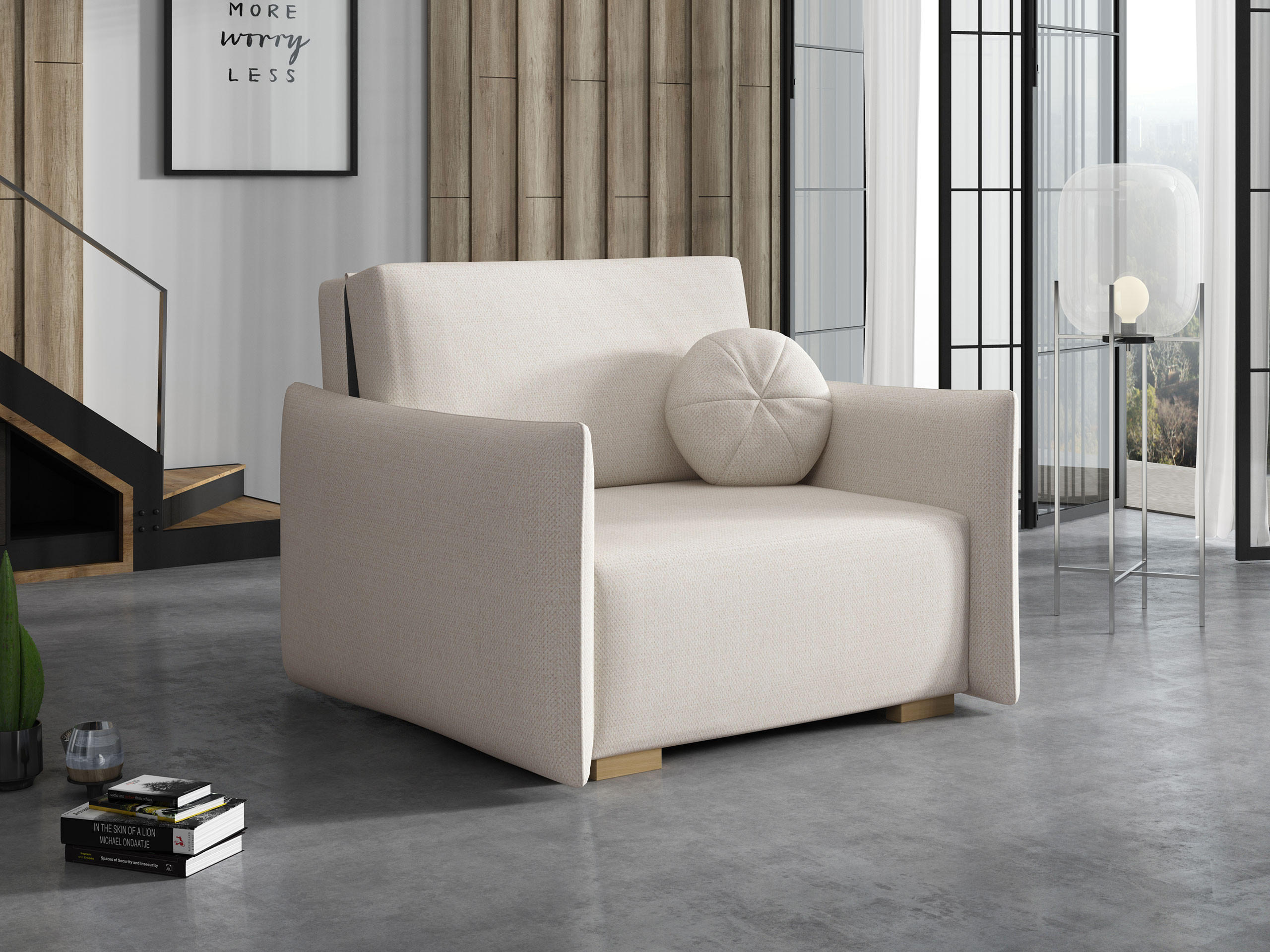 SCHLAFSOFA Viva Glov I - Creme/Naturfarben, Holz/Textil (104/85/98cm) - MIRJAN24