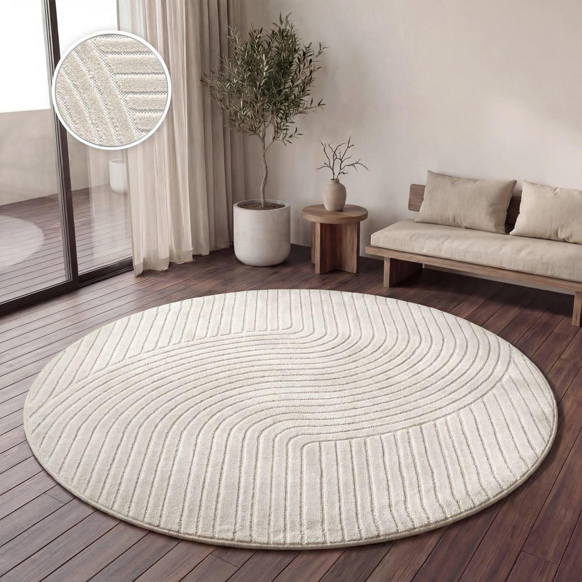 OUTDOORTEPPICH 200/200 cm Cotton 233 - Creme, Kunststoff (200/200cm) - Paco Home