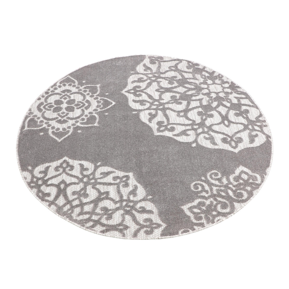 TEPPICH PATIO rund Grau 240/240 cm - Grau, Textil (240/240cm) - Tapiso