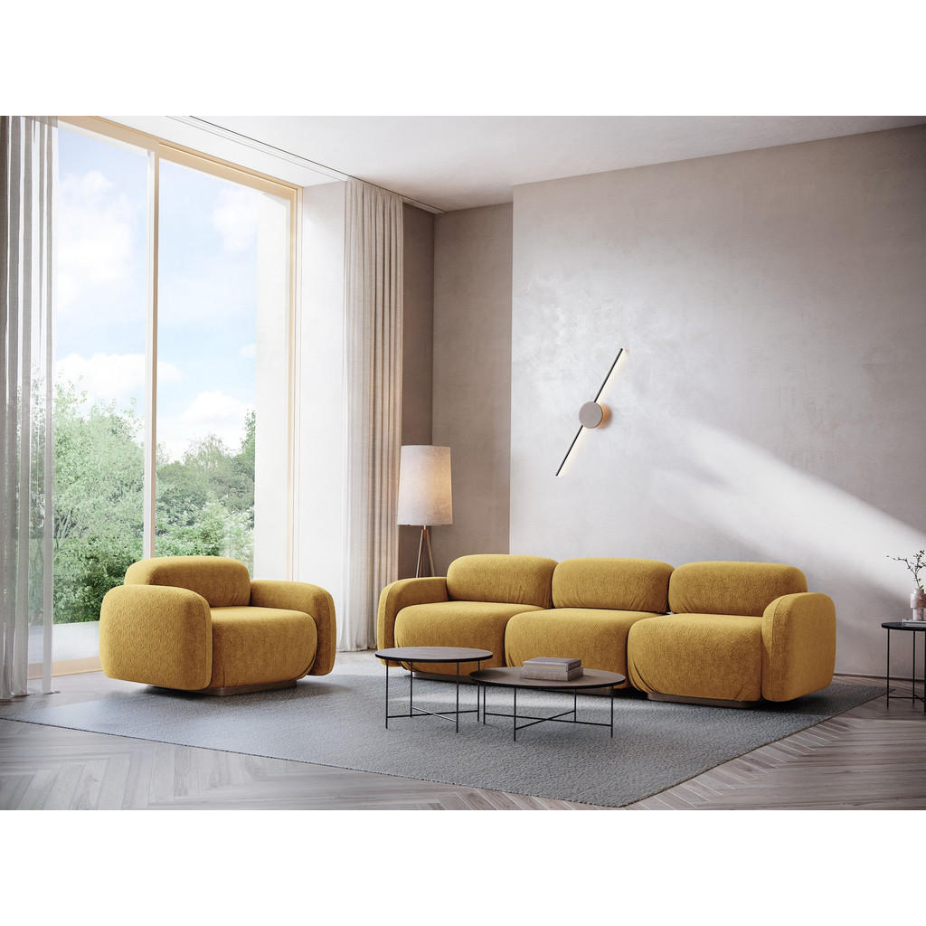 Thumbnail - Makamii Sofaelement, Currygelb, Textil, 1-Sitzer, Füllung: Schaumstoff, 95x73x95 cm, Made in EU, Wohnzimmer, Sofas & Cou...