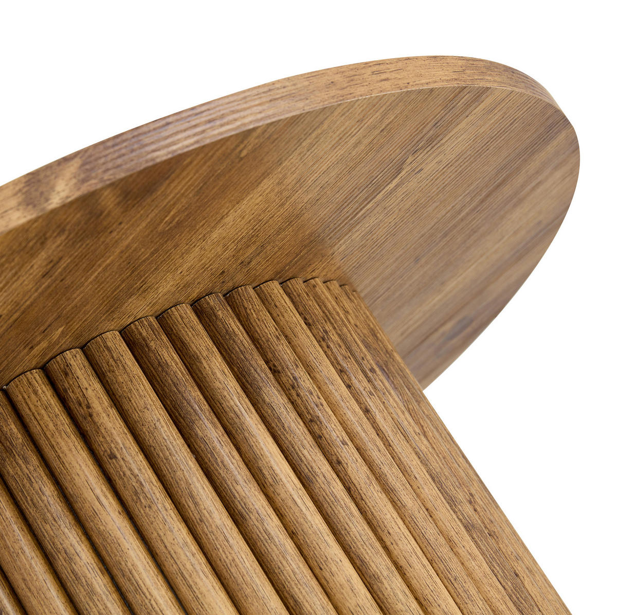 KONFERENČNÍ stolek 70/70/42 cm dřevěný dekor z MDF s kovovým rámem a sloupovým podstavcem - barva borovice, kompozitní dřevo (70/70/42cm) - OKWISH