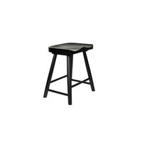 FUSSHOCKER Vander Fußhocker/ Zitshocker Schwarz - Schwarz, Holz (43/46/33cm) - Housecraft Living