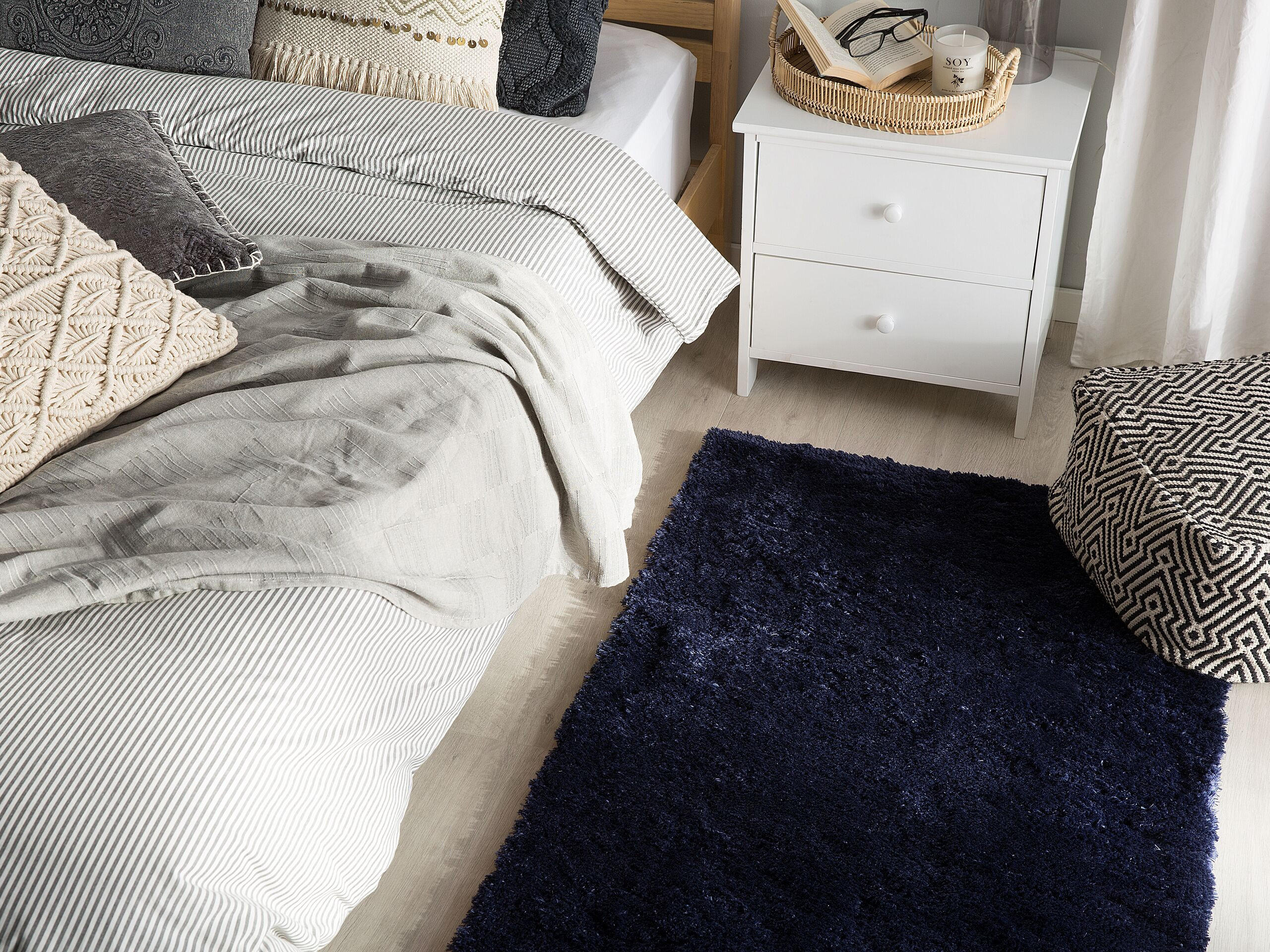 SHAGGY-TEPPICH Evren 150/80 cm - Blau, Kunststoff (80/150cm) - Beliani