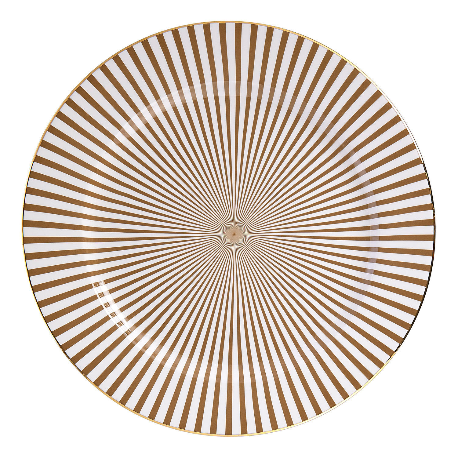 Butlers Platzteller Weiß, Gold 32x3x32 cm