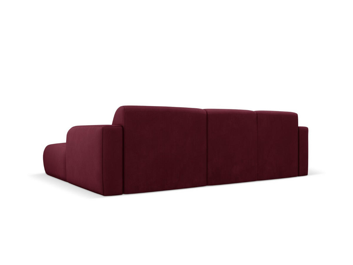 ECKSOFA rechts Molino aus strukturiertem Stoff burgundfarben 4 Sitzplätze - Bordeaux, Textil (170/250cm) - Micadoni