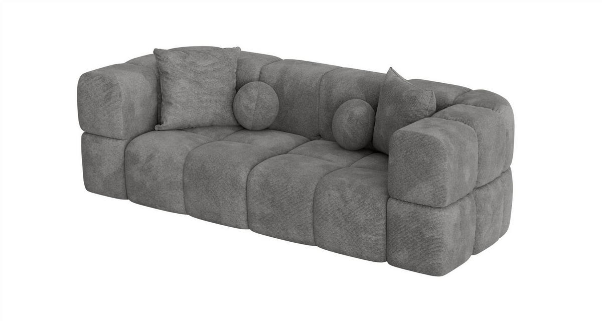 SOFA 3-sitzer Vega - Grau, Holzwerkstoff/Textil (250/77/103cm) - Fun Möbel