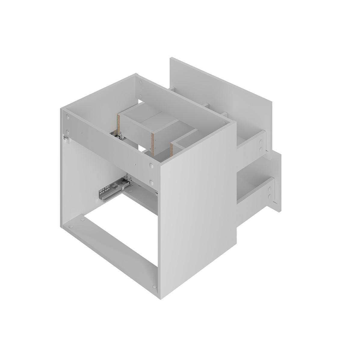WASCHTISCHUNTERSCHRANK 120.6cm Izae Weiß - Weiß, Holzwerkstoff (120.6/52.2/46.5cm) - Petits-meubles