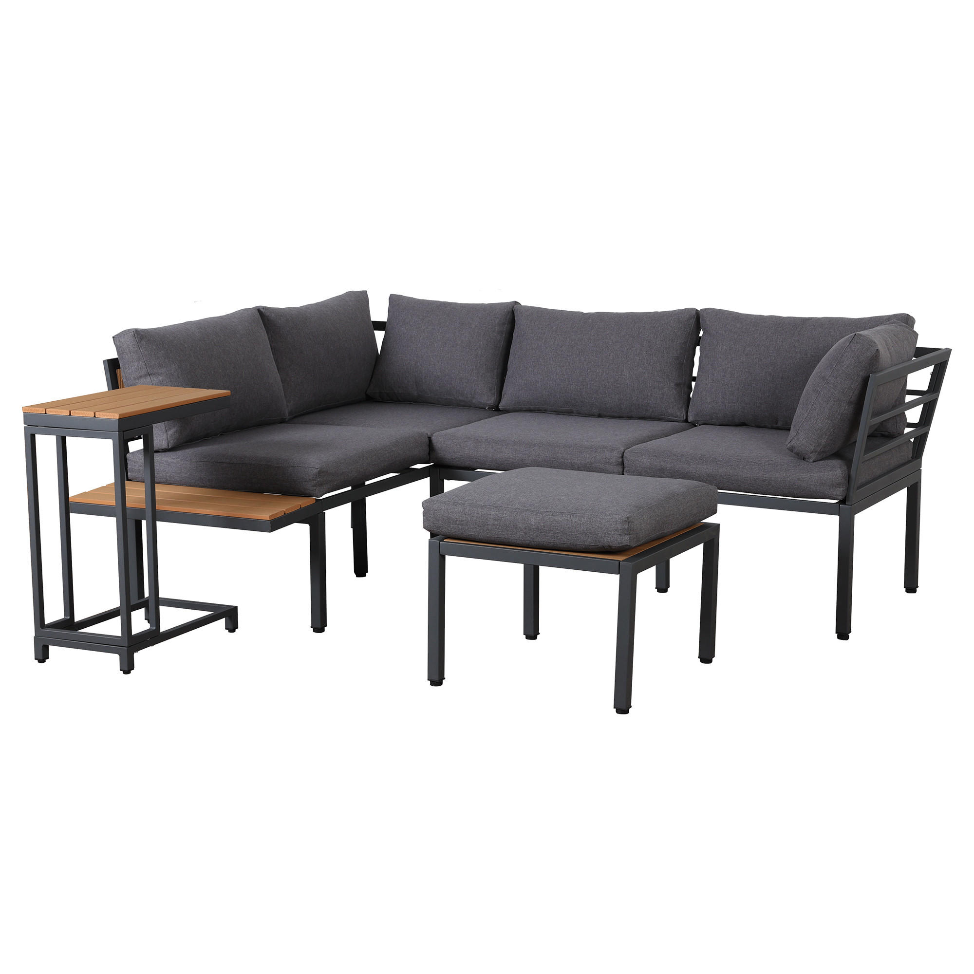 Kaket Dining-Loungeset Dunkelgrau