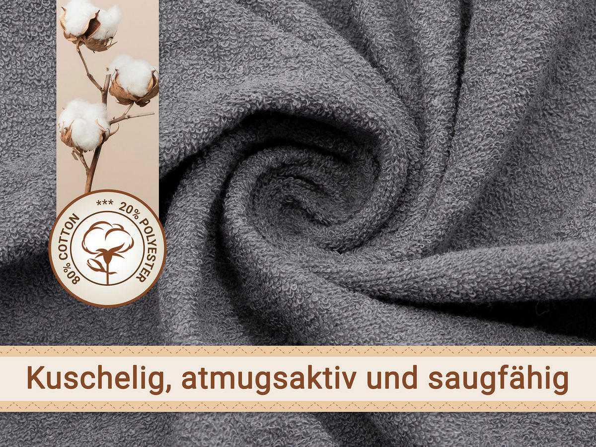 SPANNBETTLAKEN KIND, 80% Baumwolle, 20% Polyester, Grau - Graphitfarben, Naturmaterialien (70/140cm) - Zollner