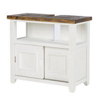 WASCHBECKENUNTERSCHRANK - Kiefer massiv - Weiß, Holz (75/68/35cm) - home24