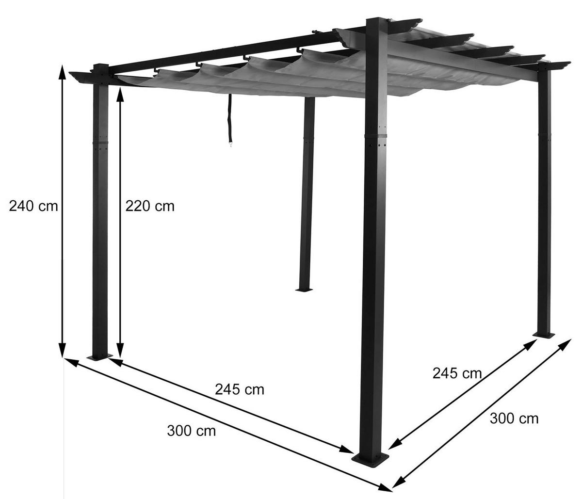PERGOLA Rotbraun - Rotbraun, Textil (300/240/300cm) - MCW