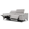 RELAXSOFA FIERO 3-Sitzer mit 2 Relaxfunktionen, hellgrau - Hellgrau/Schwarz, Holzwerkstoff/Textil (212/82/103cm) - Courtois Laville