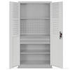 WERKZEUGSCHRANK mit Lochwand AESO 185x92x50cm Grau - Grau, Metall (92/185/50cm) - DELUKE