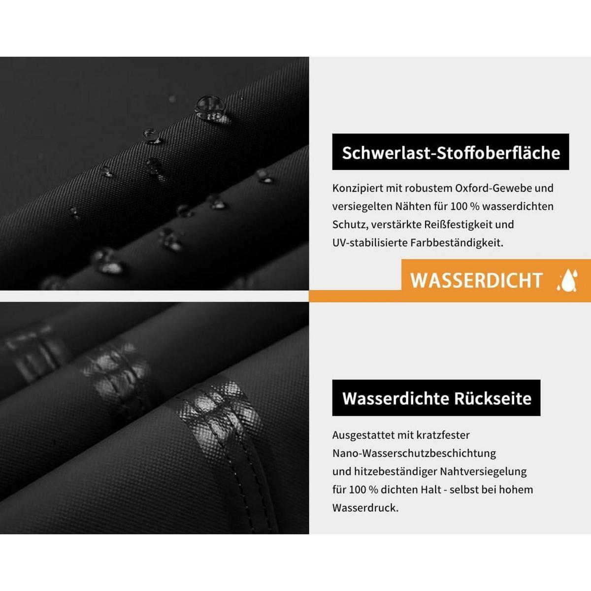 ABDECKHAUBE für Sonneninsel 190 cm Schwarz - Schwarz, Textil (50/190/90cm)