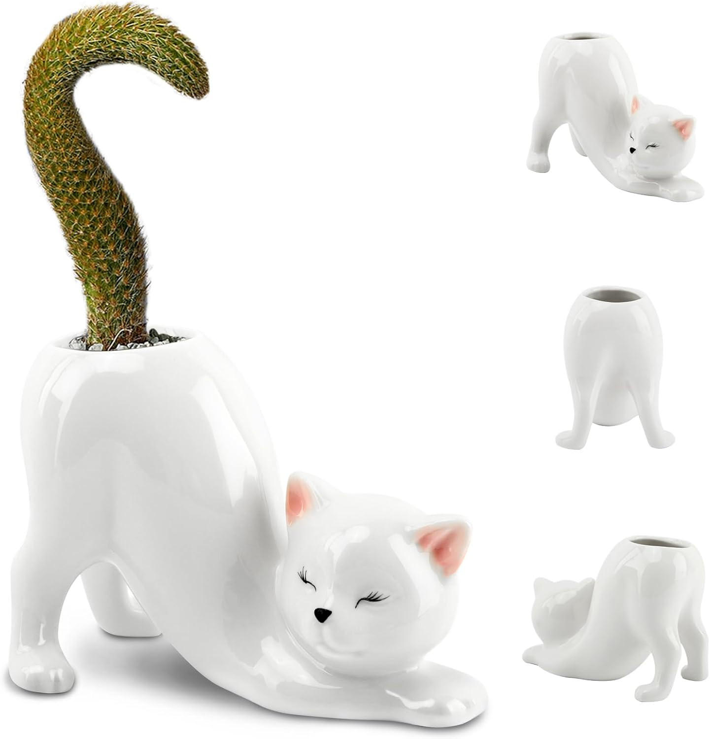 VASE 14,5 x 7,5 x 9,8 cm Keramik - Weiß, Keramik (7.5cm) - LIBRATON