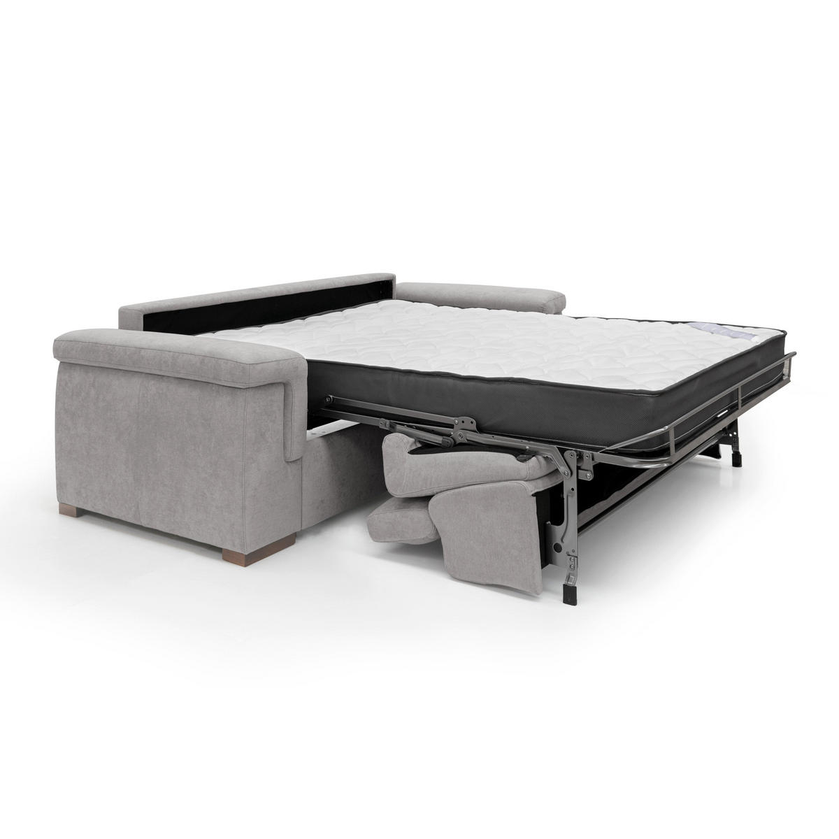 SCHLAFSOFA Giunone - Hellgrau, Textil (200/100/95cm) - Divani.store