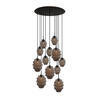 GALERIELEUCHTE Echos 12-flammig Rauch Ø 18/25cm - Anthrazit/Schwarz, Glas (18/18/20cm) - s.luce