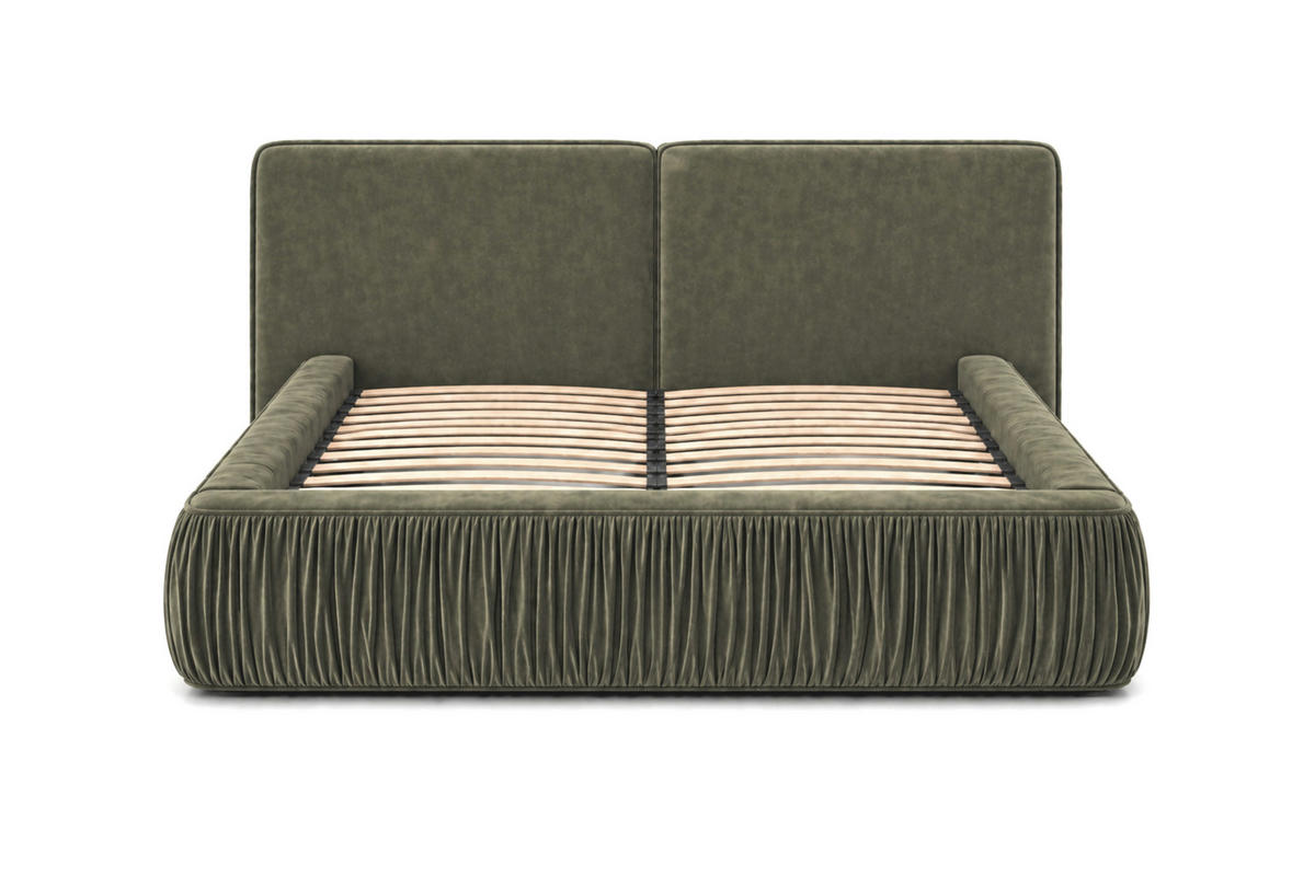 POLSTERBETT 08 140 x 200 cm – Riviera – Bett mit Gasdruckfedern und Stauraum - Grün, Holz (140/200cm) - ROYAL24_MARKT
