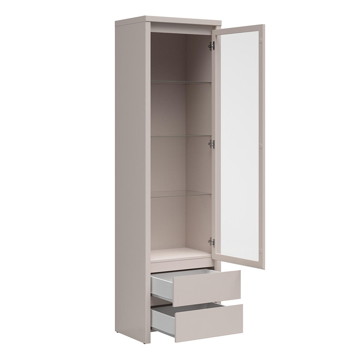 VITRÍNA Soren Kašmír - béžová, kompozitní dřevo (56/200.5/40.5cm) - Petits-meubles