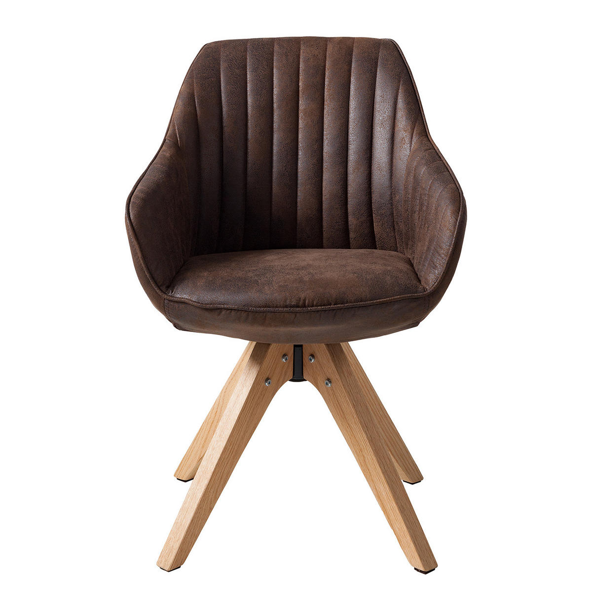 ARMLEHNENSTUHL - Drehbar - Braun, Textil (60/83/65cm) - home24