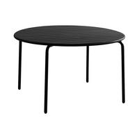GARTENTISCH rund - D. 110 cm - Metall - Schwarz - MIRMANDE von MYLIA - Schwarz, Metall (110/110/74cm) - Vente-Unique