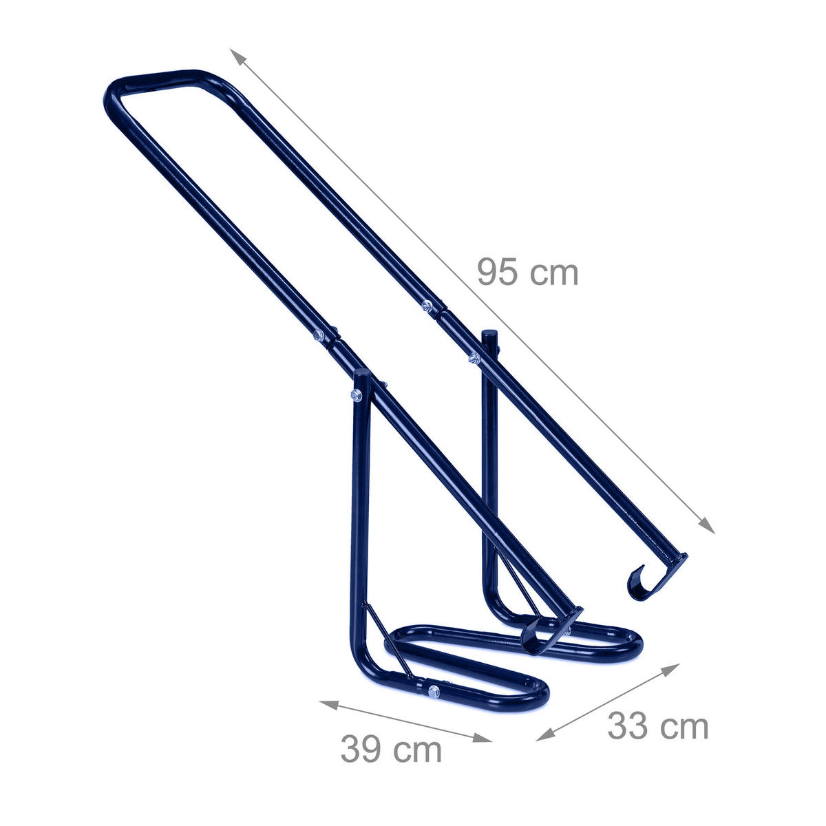 MÜLLPRESSE - Blau, Metall (33/39/95cm) - Relaxdays