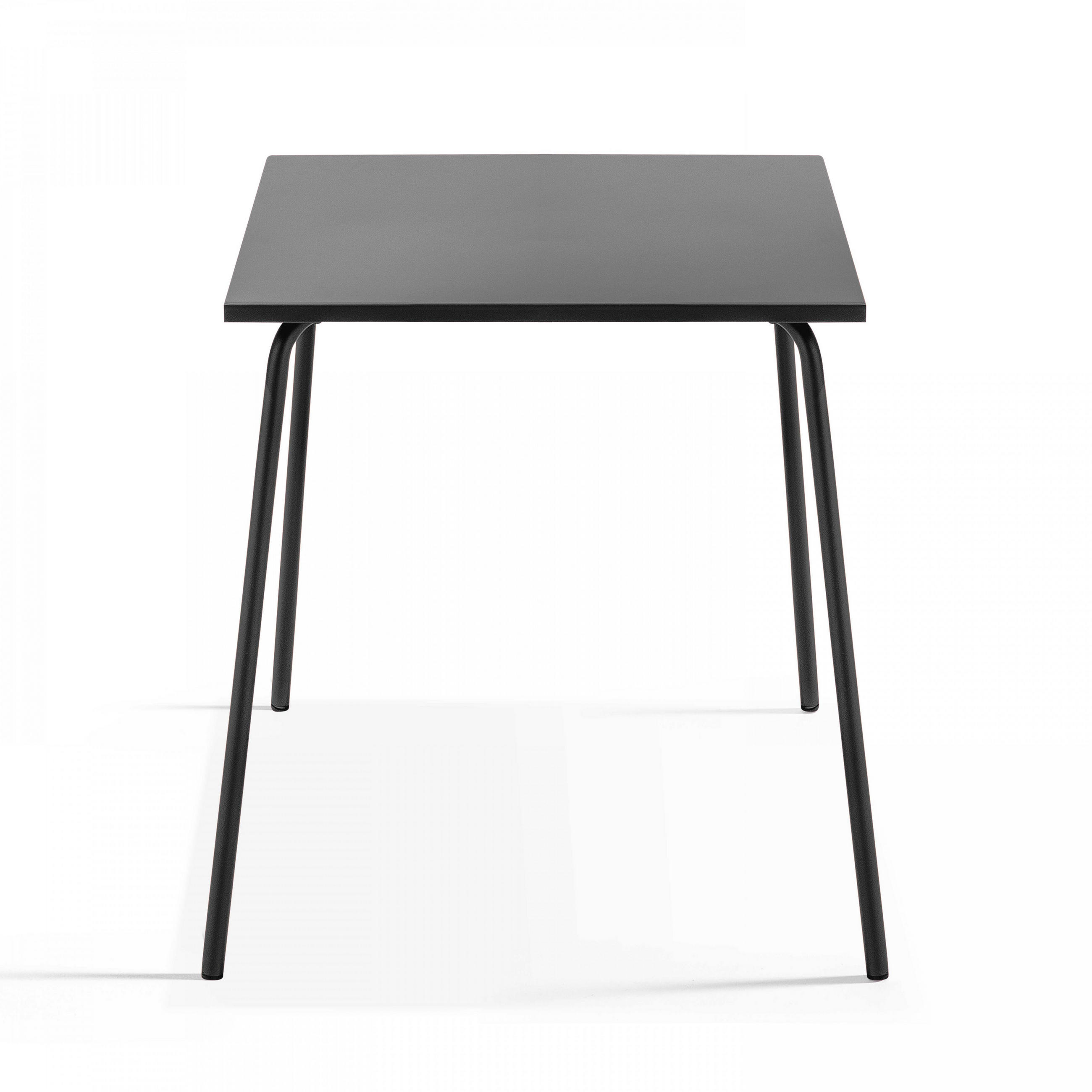 GARTENTISCH , Grau - Grau, Metall (70/70/72cm) - Oviala