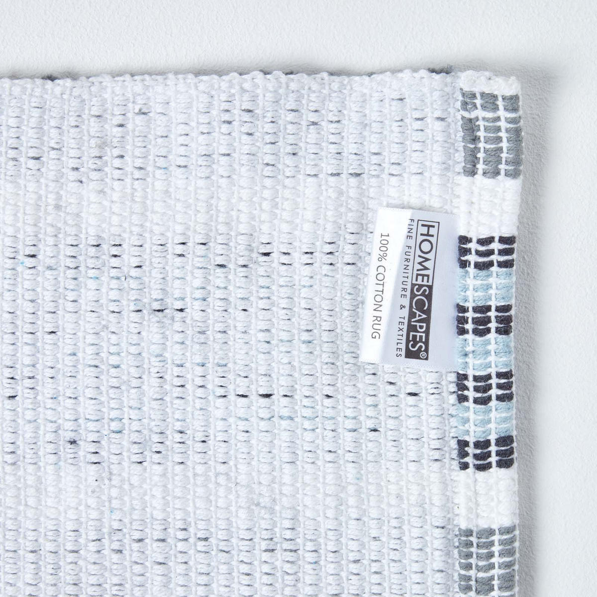 BADEMATTE 40/60 cm gestreift, Baumwolle - Grau, Textil (40/60cm) - Homescapes