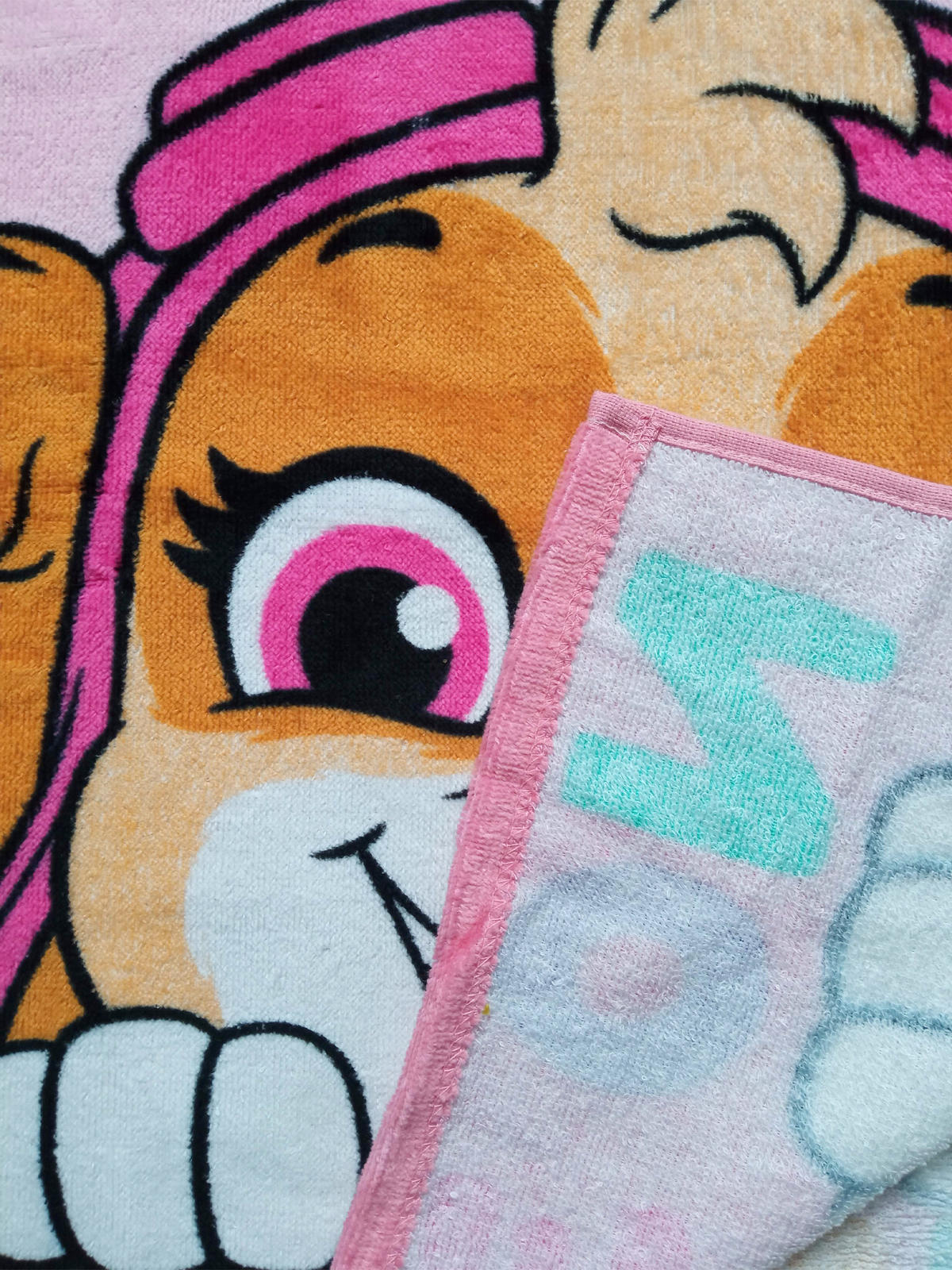 BADEPONCHO Paw Patrol Rosa 50 x 100 cm - Rosa, Textil (Einheitsgrößenull) - Paw Patrol