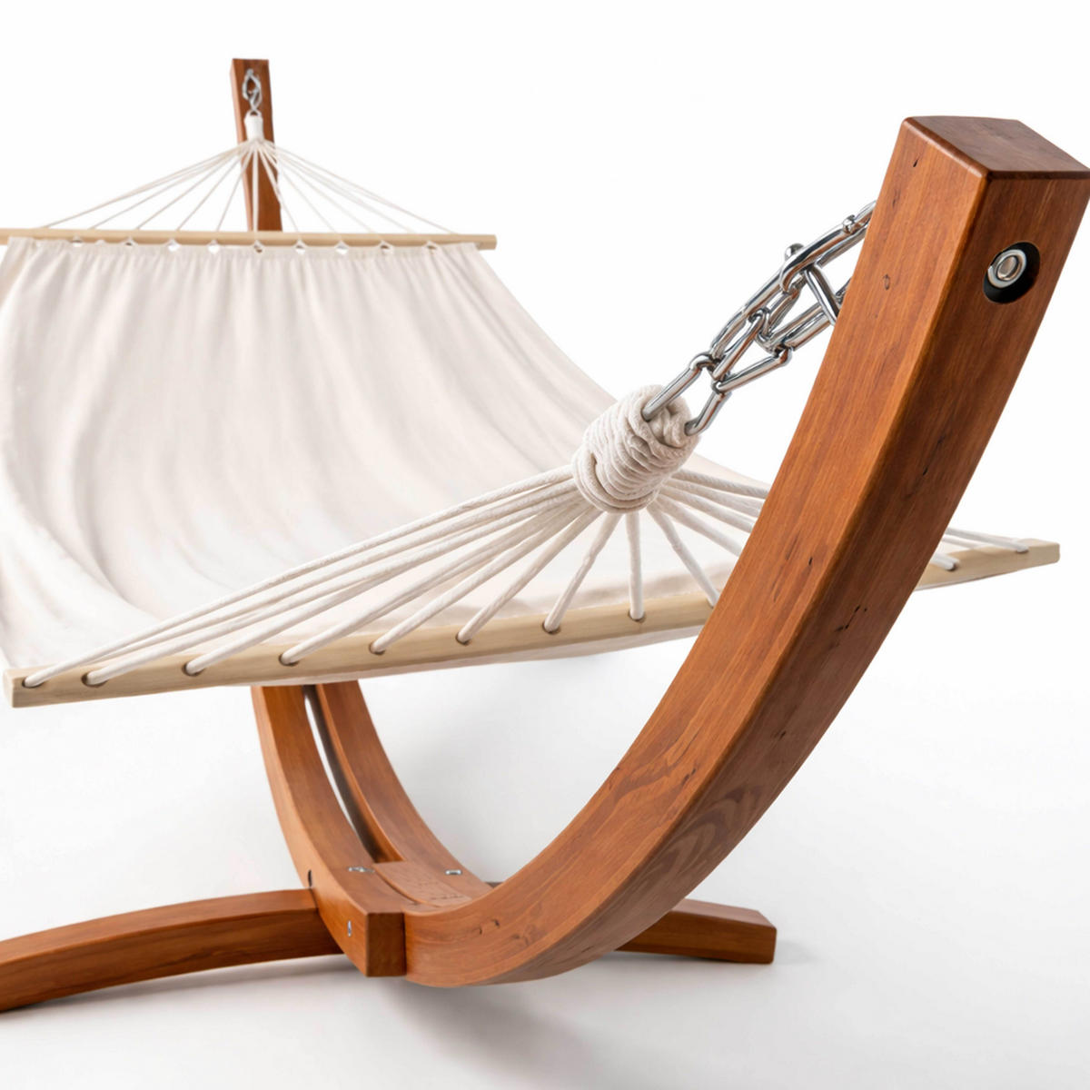 HÄNGEMATTE, Weiß - Weiß, Holz (110/110/300cm) - Oviala