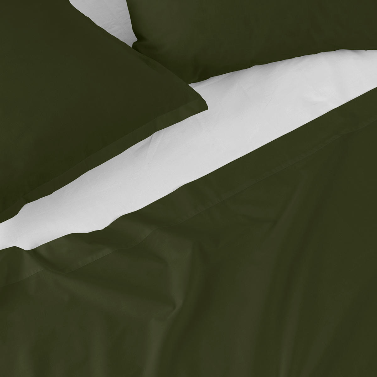 OBERBETTLAKEN basic 160x270 cm olivgrün - Olivgrün, Textil (160/270cm) - Happy Friday