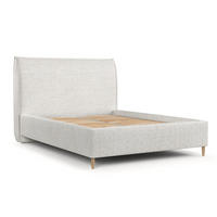 POLSTERBETT Mira 160/200 cm Creme im Neve Stoff - Creme/Naturfarben, Holz/Holzwerkstoff (160/200cm) - AltaBeds