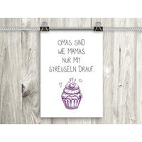 POSTER DIN A4 21x29,7 cm Oma Spruch Geschenk - Weiß, Papier (21/29.7/2cm) - artissimo