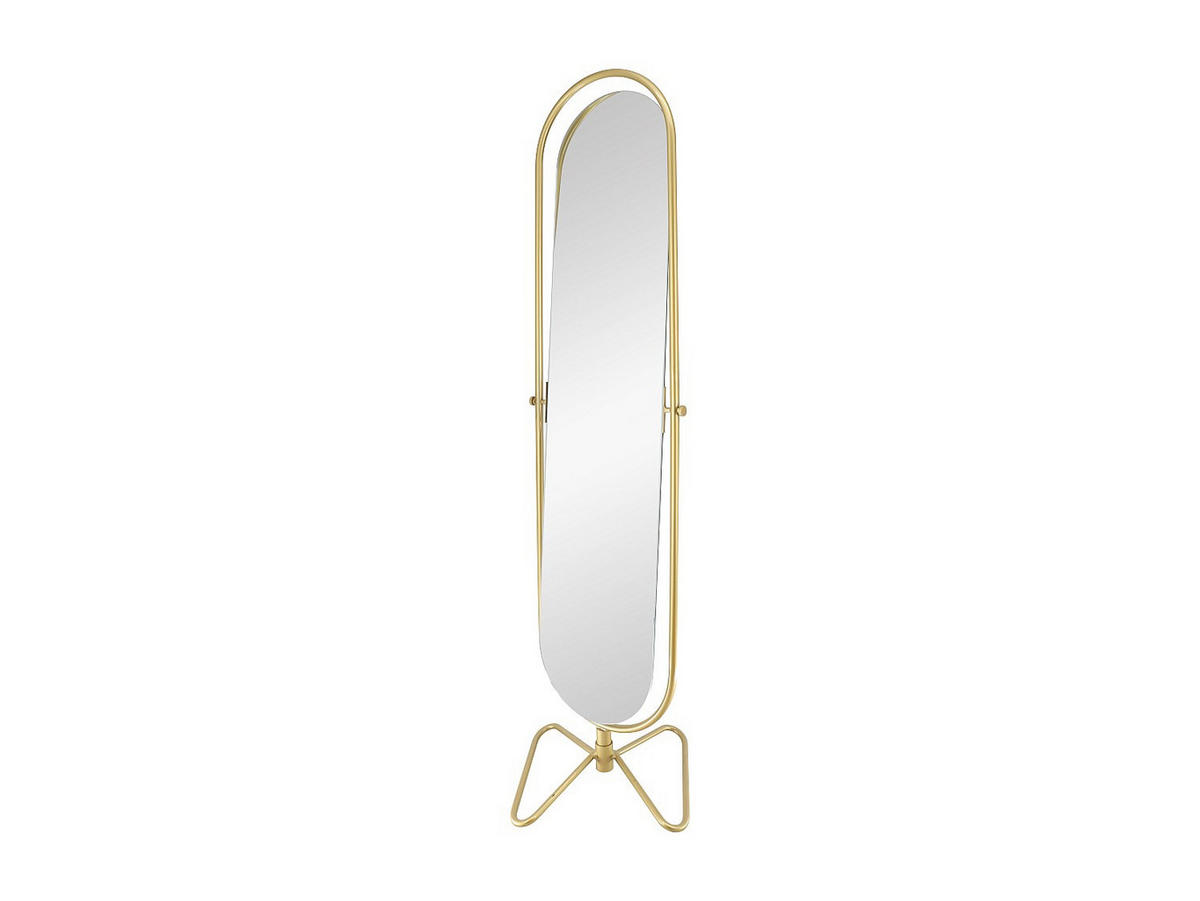 STANDSPIEGEL mit Füßen - 45 cm x 45 cm - metall - goldfarben Asatu - Goldfarben, Metall (45/171/45cm) - Vente-Unique
