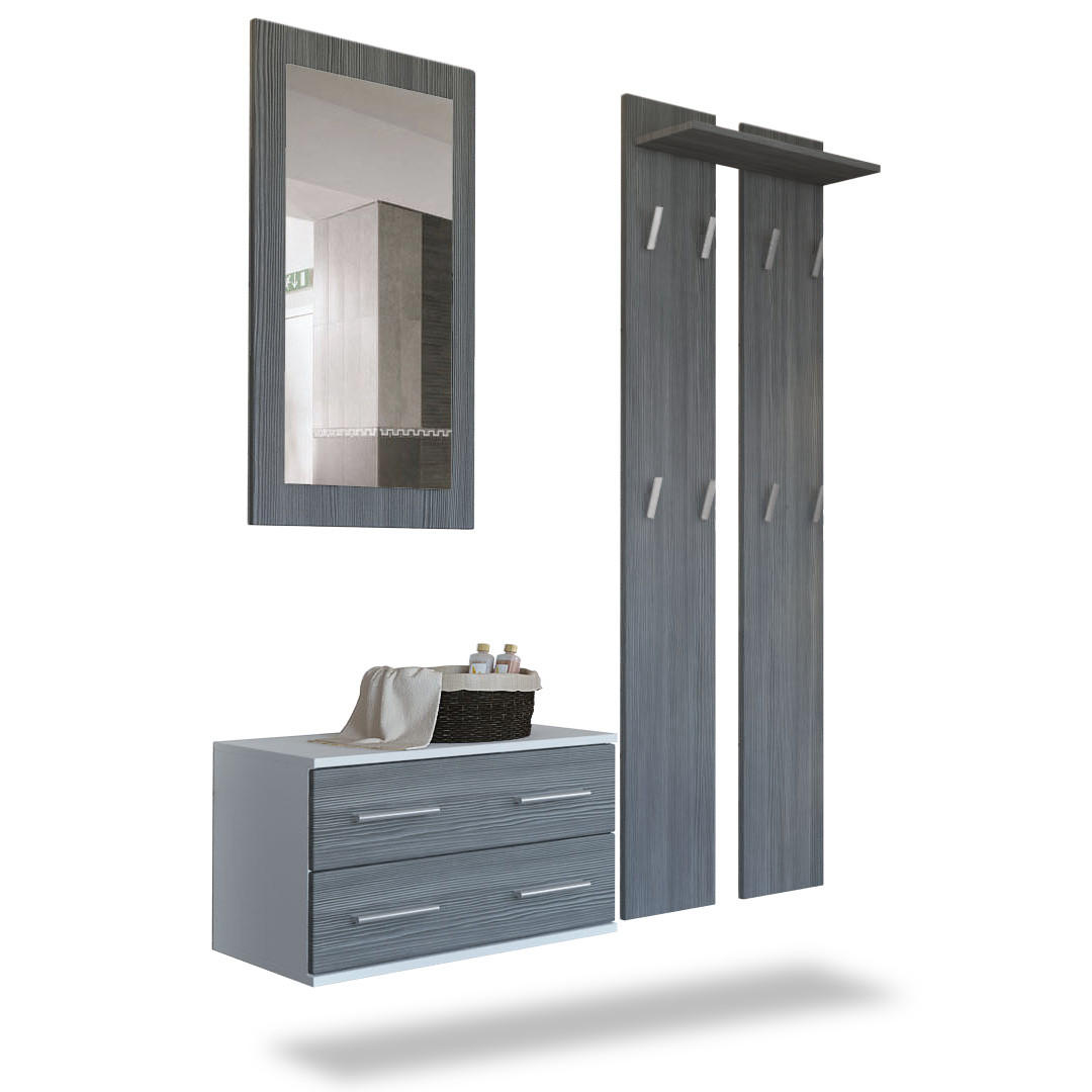 GARDEROBE Kioto Front in Avola-Anthrazit - Anthrazit, Holzwerkstoff (170/200/35cm) - Vladon