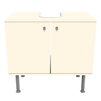 WASCHBECKENUNTERSCHRANK Kaschmir 60/55/35 cm - Beige, Holzwerkstoff (60/55/35cm) - Bilderwelten
