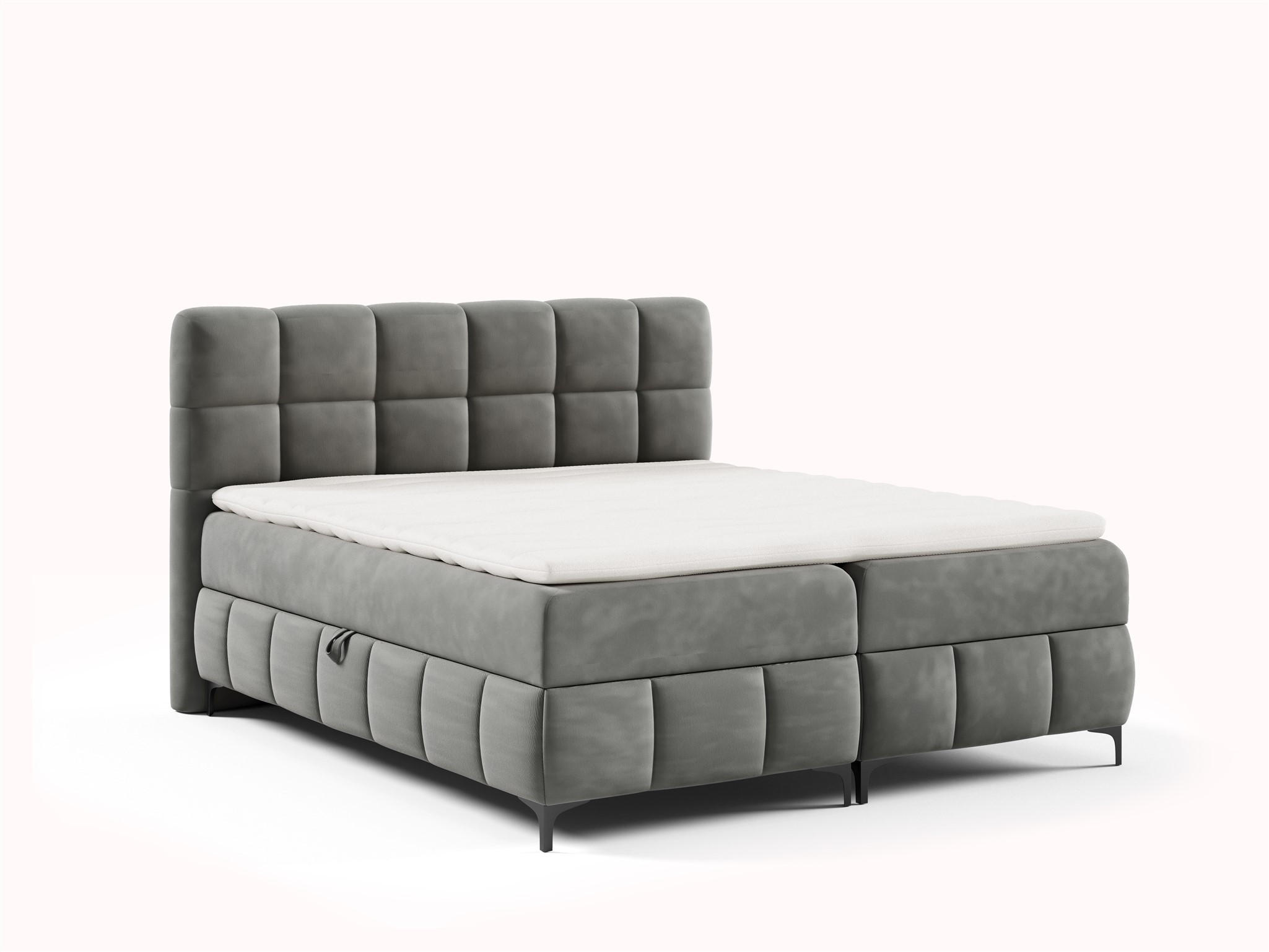 BOXBETT Sophie In Salvador - Graphitfarben, Holzwerkstoff/Textil (120/200cm) - Fun Möbel