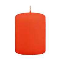STUMPENKERZEN Samt-Lack Inka Orange 8 x 6 cm, 4er Set - Orange, Paraffin (6/8/8cm) - Kopschitz Kerzen