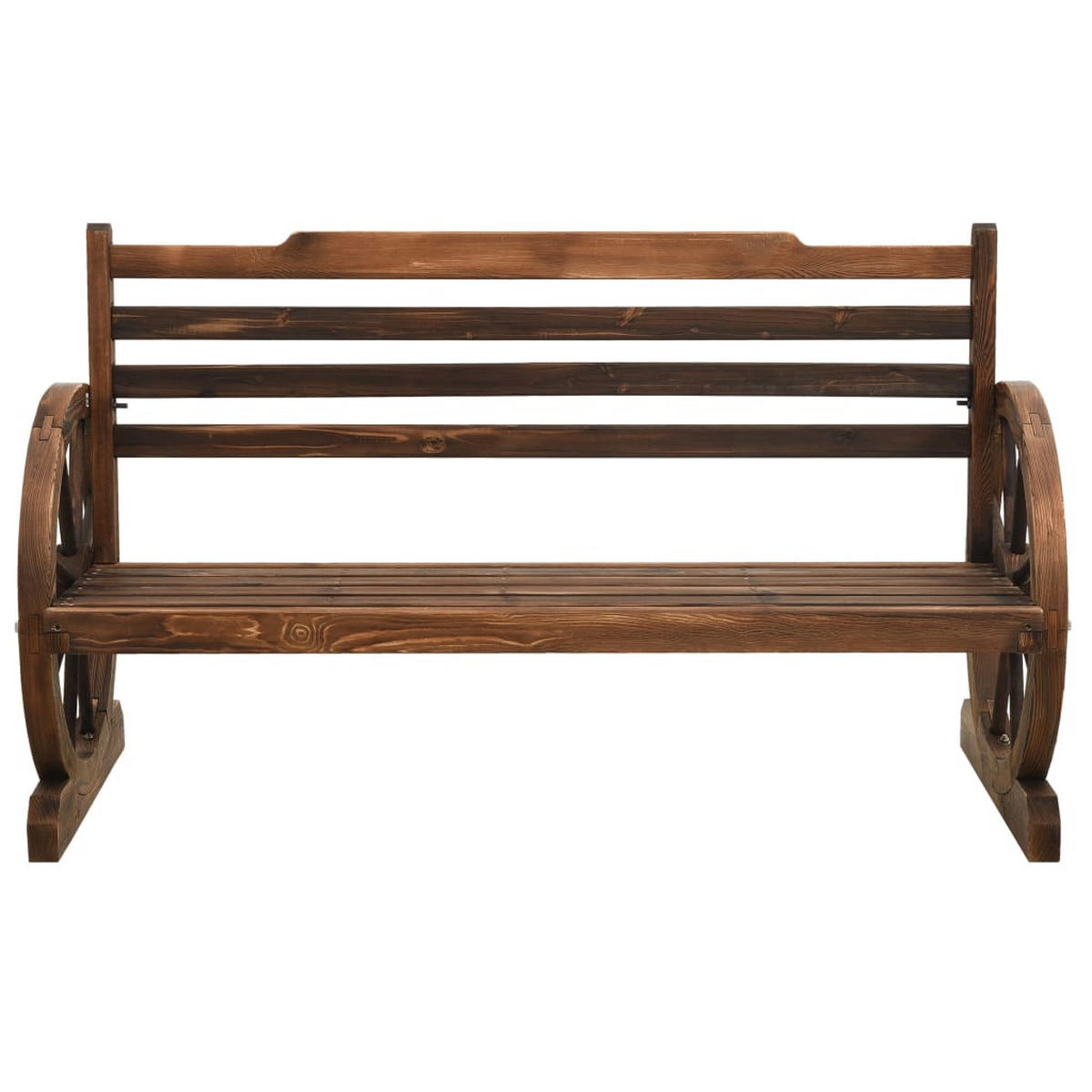 GARTENBANK 112 cm Massivholz Tanne - Braun, Holz (112/78/61cm) - furnicato