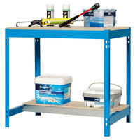 WERKBANK BUFFALO | HxBxT 84x90x61cm | Traglast 400kg | Blau - Blau, Holz (90/84/61cm) - PROREGAL