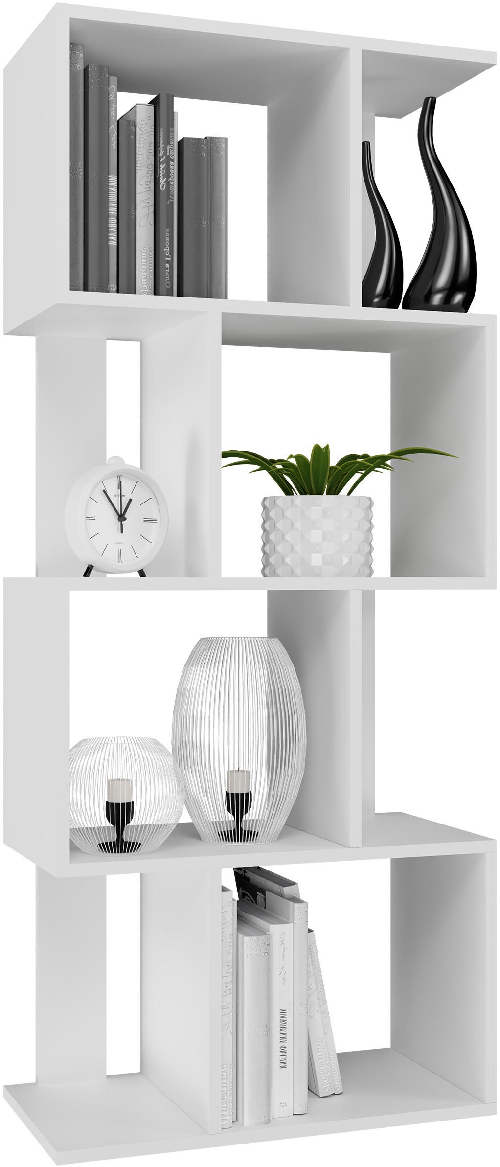 REGAL Remo - Weiß, Holzwerkstoff (59/140/30cm) - kommodly