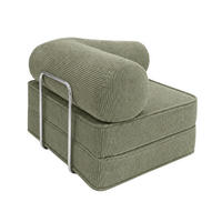 MINIMALISTISCHE Lounge Sitzgelegenheit aus Cord Olivgrün - Olivgrün, Textil (100/70/100cm) - SURB