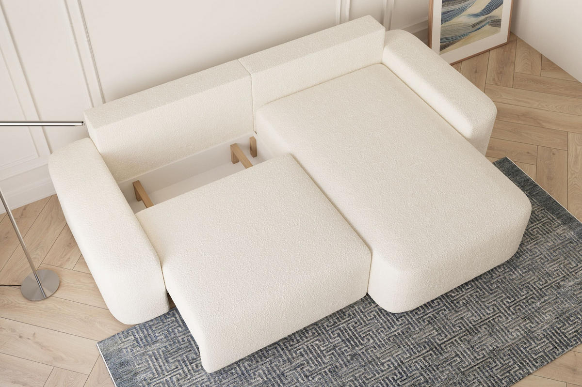 ECKSOFA - Universale Ecksofa Lisbon - Weiß (Anthology 1) - Weiß, Holzwerkstoff (270/180cm) - Möblo