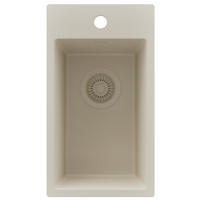 SPÜLBECKEN Riga, 2-er set Beige 28/50 cm 1 Becken + Ablauf-Set ab 30er Unterschrank - Beige, Kunststoff (28/20/50cm) - Primagran