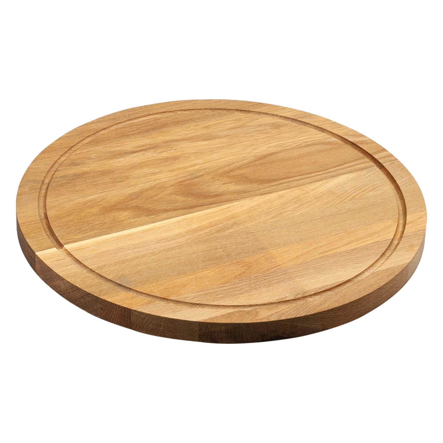SCHNEIDEBRETT, 3 Stück, Eiche - Ø 40cm, Stärke 2,5cm - Naturfarben, Holz (40/40cm) - Kesper