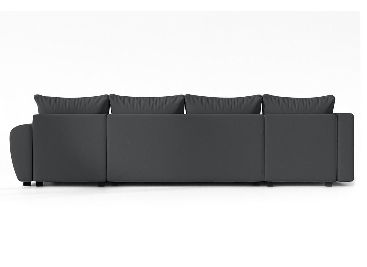WOHNLANDSCHAFT Malatya U Form MAX Dunkelgrau 311/145/82 cm mit Schlaffunktion - Dunkelgrau/Schwarz, Kunststoff/Textil (303/82/208cm) - AX Living