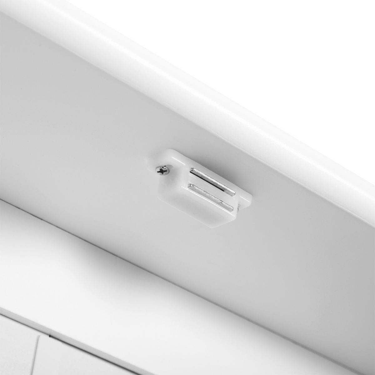 SPIEGELSCHRANK DE-15103 56/13/58 cm, verstellbares Regal Grau - Weiß, Holzwerkstoff (56/58/13cm) - ComfortXL