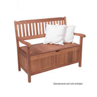 GARTENBANK Rennes 2-Sitzer mit Staufach Terrassenbank - Braun, Holz (107/90/59cm) - DELUKE